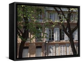 Houses on a Street in Toulouse, Midi Pyrenees, France-null-Framed Stretched Canvas