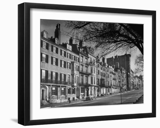 Houses on Beacon Street-Walter Sanders-Framed Photographic Print