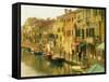 Houses on Canalside, the Ghetto, Venice, Veneto, Italy, Europe-Lee Frost-Framed Stretched Canvas