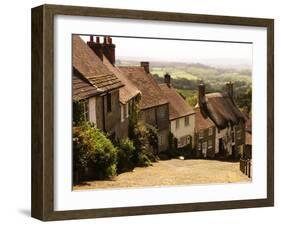 Houses on Gold Hill, Shaftesbury, United Kingdom-Glenn Beanland-Framed Premium Photographic Print