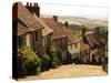 Houses on Gold Hill, Shaftesbury, United Kingdom-Glenn Beanland-Stretched Canvas