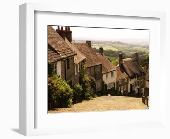 Houses on Gold Hill, Shaftesbury, United Kingdom-Glenn Beanland-Framed Photographic Print