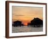 Houses on Stilts at Sunset, Bay of Arcachon, Gironde, Aquitaine, France, Europe-Groenendijk Peter-Framed Photographic Print