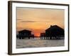 Houses on Stilts at Sunset, Bay of Arcachon, Gironde, Aquitaine, France, Europe-Groenendijk Peter-Framed Photographic Print