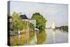 Houses on the Achterzaan-Claude Monet-Stretched Canvas