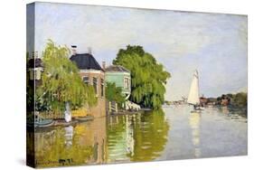 Houses on the Achterzaan-Claude Monet-Stretched Canvas