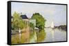 Houses on the Achterzaan-Claude Monet-Framed Stretched Canvas