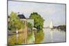 Houses on the Achterzaan-Claude Monet-Mounted Premium Giclee Print