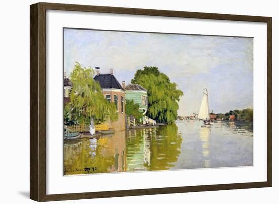 Houses on the Achterzaan-Claude Monet-Framed Giclee Print