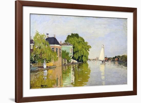 Houses on the Achterzaan-Claude Monet-Framed Giclee Print