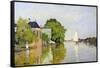 Houses on the Achterzaan-Claude Monet-Framed Stretched Canvas