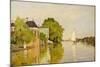 Houses on the Achterzaan-Claude Monet-Mounted Art Print