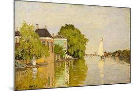 Houses on the Achterzaan-Claude Monet-Mounted Art Print