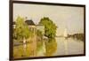 Houses on the Achterzaan-Claude Monet-Framed Art Print