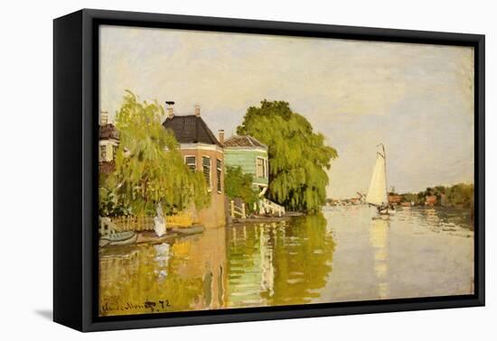 Houses on the Achterzaan-Claude Monet-Framed Stretched Canvas