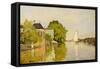 Houses on the Achterzaan-Claude Monet-Framed Stretched Canvas