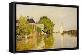 Houses on the Achterzaan-Claude Monet-Framed Stretched Canvas