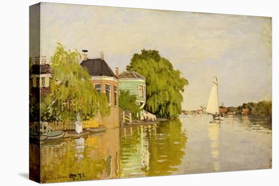 Houses on the Achterzaan-Claude Monet-Stretched Canvas