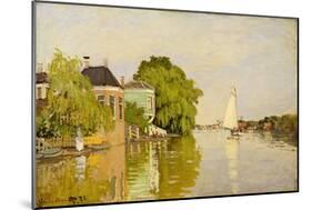 Houses on the Achterzaan-Claude Monet-Mounted Premium Giclee Print