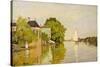 Houses on the Achterzaan-Claude Monet-Stretched Canvas