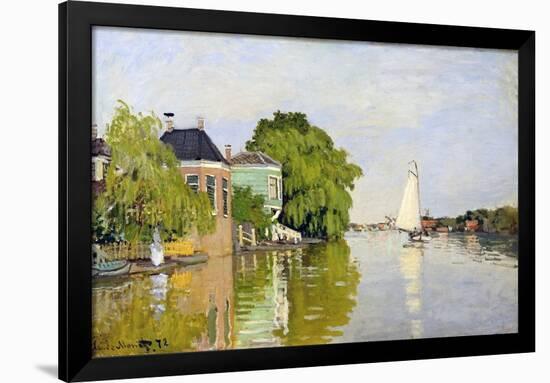 Houses on the Achterzaan-Claude Monet-Framed Premium Giclee Print