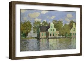 Houses on the Bank of the River Zaan, 1871/72-Claude Monet-Framed Giclee Print