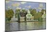 Houses on the Bank of the River Zaan, 1871/72-Claude Monet-Mounted Giclee Print
