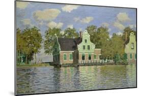 Houses on the Bank of the River Zaan, 1871/72-Claude Monet-Mounted Giclee Print