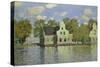Houses on the Bank of the River Zaan, 1871/72-Claude Monet-Stretched Canvas