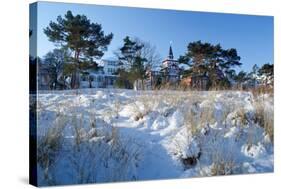 Houses on the Beach, Seaside Resort of Binz, Island of Ruegen, Germany-null-Stretched Canvas