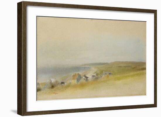 Houses on the Cliff Edge at Villers-Sur-Mer, 1869-Edgar Degas-Framed Giclee Print