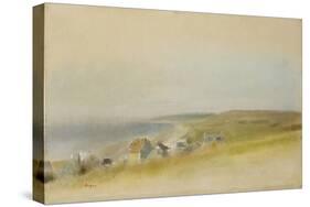 Houses on the Cliff Edge at Villers-Sur-Mer, 1869-Edgar Degas-Stretched Canvas