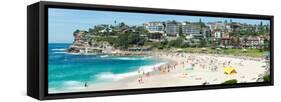 Houses on the Coast, Bronte Beach, Sydney, New South Wales, Australia-null-Framed Stretched Canvas