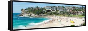 Houses on the Coast, Bronte Beach, Sydney, New South Wales, Australia-null-Framed Stretched Canvas