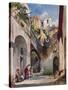 Houses on the Costiera of the Sorrentine Peninsula-Giacinto Gigante-Stretched Canvas