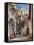 Houses on the Costiera of the Sorrentine Peninsula-Giacinto Gigante-Framed Stretched Canvas