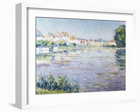 Houses on the Lake in Boitsfort-Paul Mathieu-Framed Giclee Print