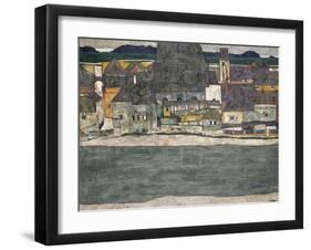 Houses on the River (The Old Tow), 1914-Egon Schiele-Framed Giclee Print