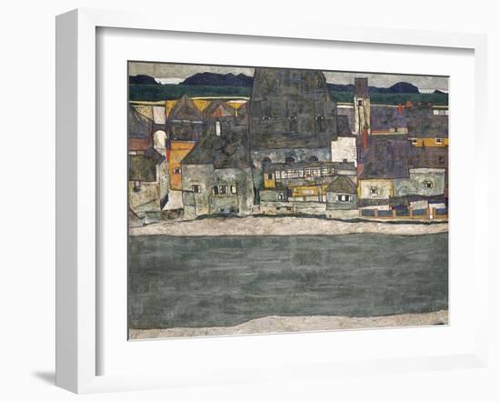 Houses on the River (The Old Tow), 1914-Egon Schiele-Framed Giclee Print