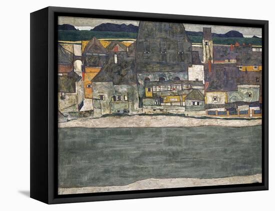 Houses on the River (The Old Tow), 1914-Egon Schiele-Framed Stretched Canvas