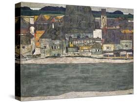 Houses on the River (The Old Tow), 1914-Egon Schiele-Stretched Canvas