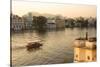 Houses on the shore of Lake Pichola, Udaipur, Rajasthan, India.-Inger Hogstrom-Stretched Canvas