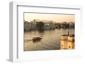 Houses on the shore of Lake Pichola, Udaipur, Rajasthan, India.-Inger Hogstrom-Framed Photographic Print