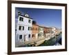 Houses on the Waterfront, Burano, Venice, Veneto, Italy, Europe-Sergio Pitamitz-Framed Photographic Print