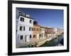 Houses on the Waterfront, Burano, Venice, Veneto, Italy, Europe-Sergio Pitamitz-Framed Photographic Print