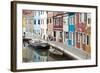 Houses on the waterfront, Burano, Venice, Veneto, Italy.-Nico Tondini-Framed Photographic Print