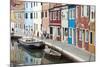 Houses on the waterfront, Burano, Venice, Veneto, Italy.-Nico Tondini-Mounted Photographic Print