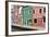 Houses on the waterfront, Burano, Venice, Veneto, Italy.-Nico Tondini-Framed Photographic Print