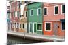 Houses on the waterfront, Burano, Venice, Veneto, Italy.-Nico Tondini-Mounted Photographic Print