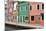 Houses on the waterfront, Burano, Venice, Veneto, Italy.-Nico Tondini-Mounted Photographic Print